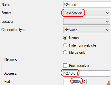 настройки fr24feed
